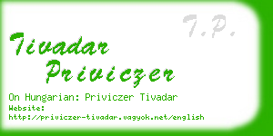 tivadar priviczer business card